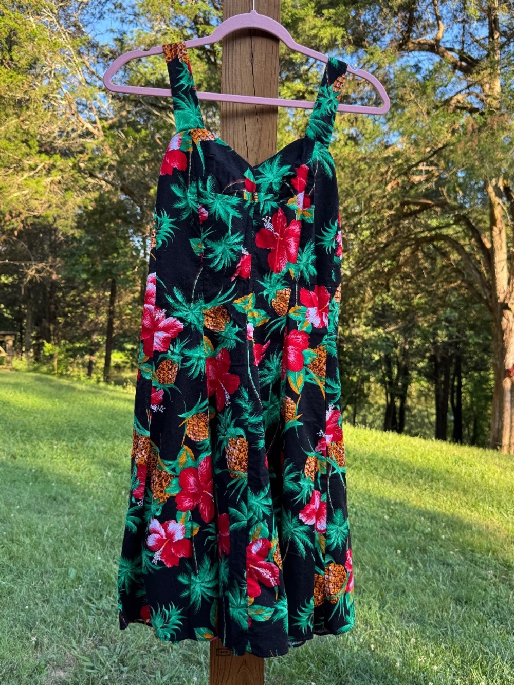 Vintage Royal Creations Pineapple Dress Made in Hawaii